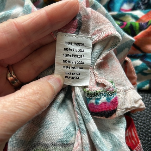 Blnk London Anthropologie STEPHANIE Blue Red Floral V Neck Top Embroiderd Sz S - Picture 10 of 16